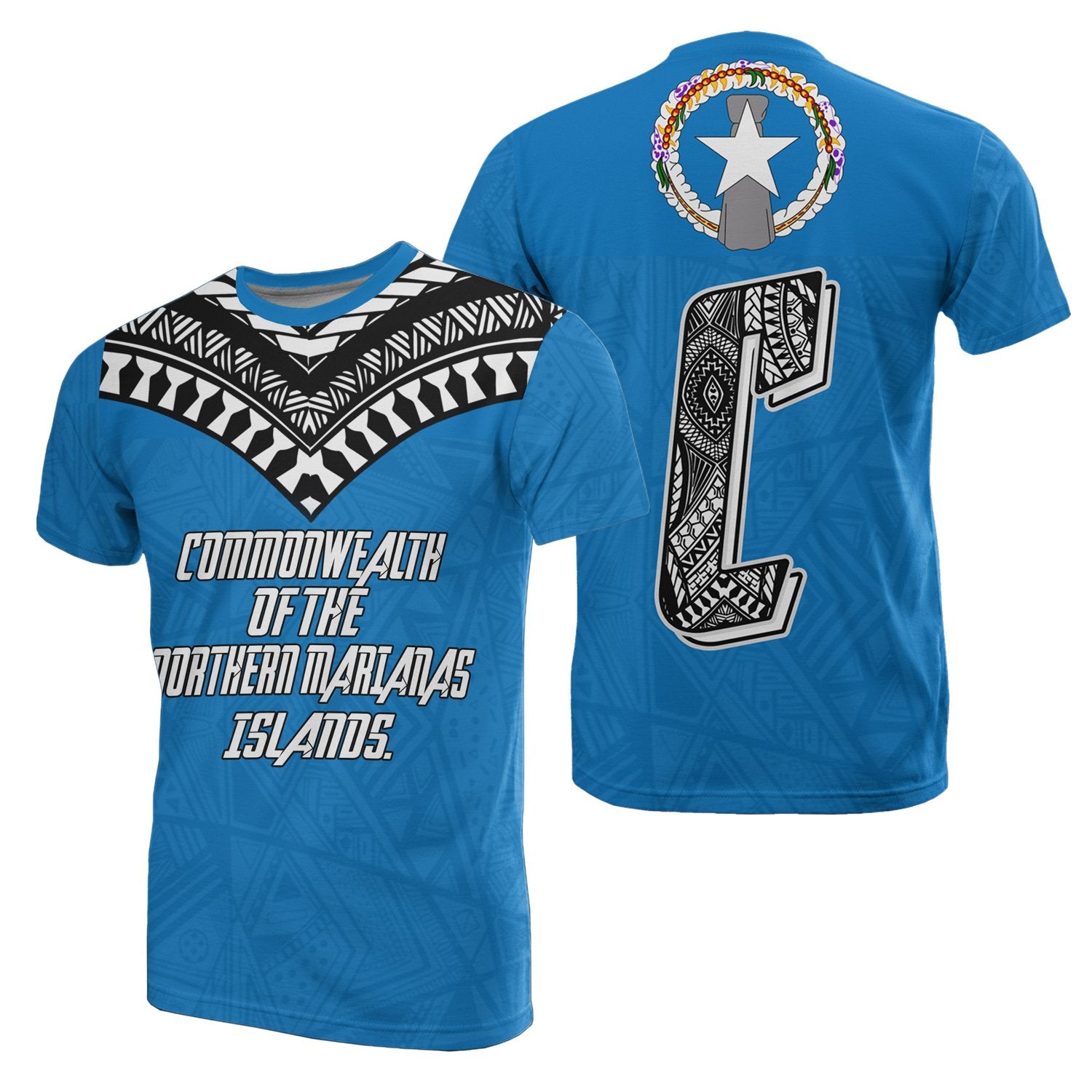 Northern Mariana Islands T Shirt Commonwealth Of The Northern Mariana Islands Flag Style Unisex Blue - Polynesian Pride