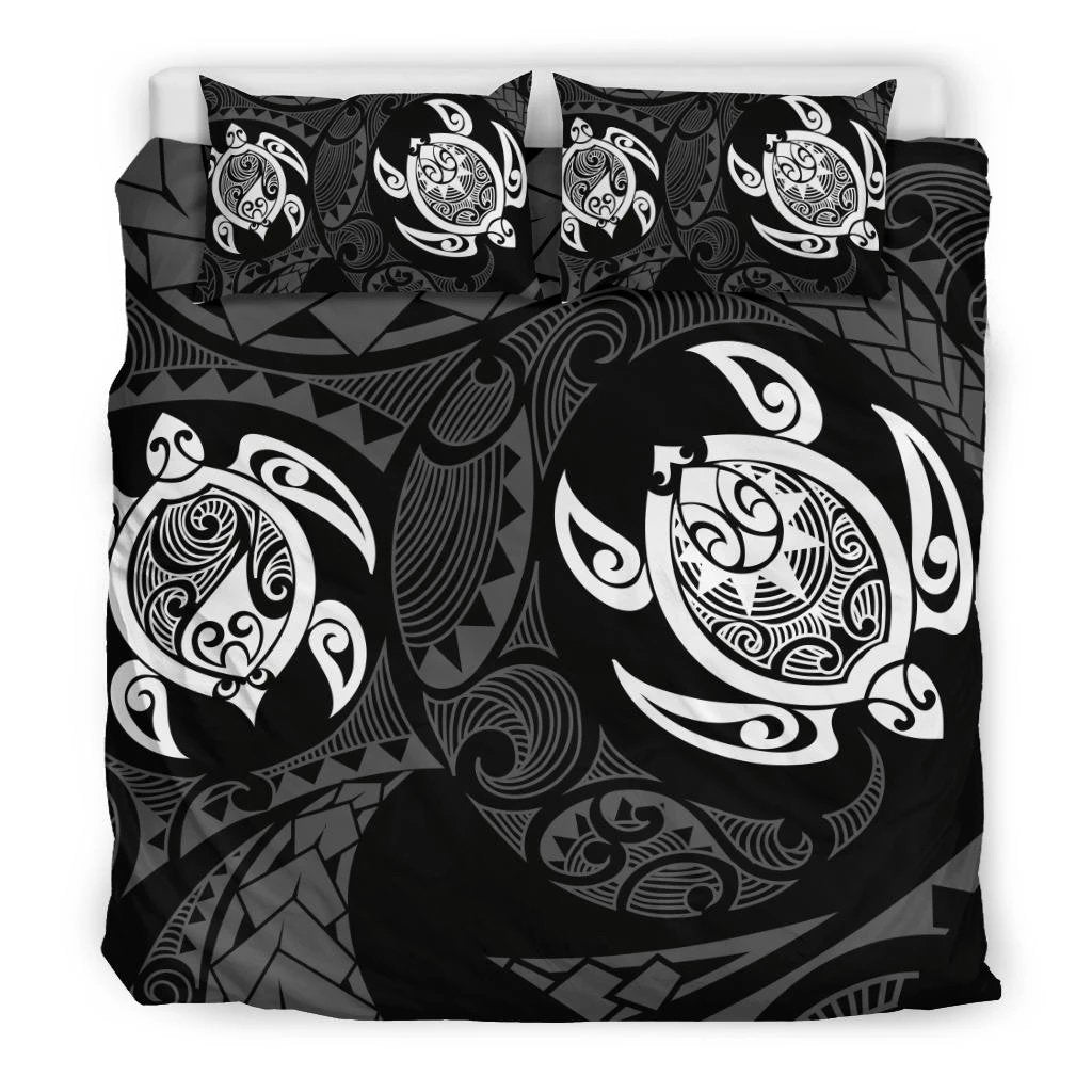 Hawaiian Turtle Polynesian Bedding Set White - Polynesian Pride