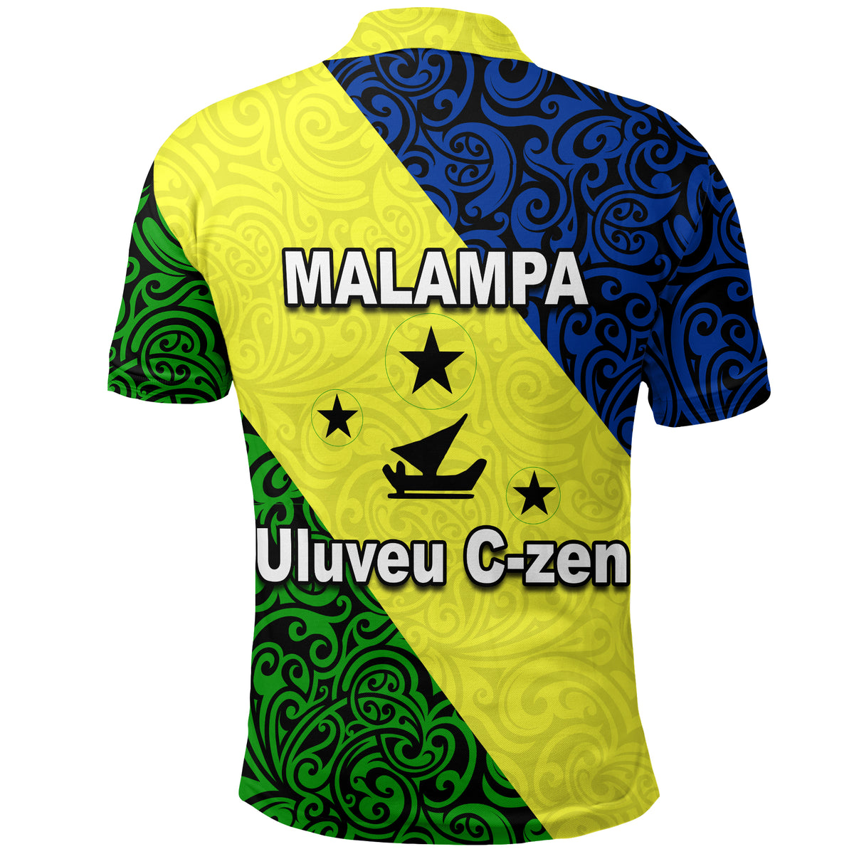 Malampa Province Vanuatu Patterns Polo Shirt ver1 LT20 - Polynesian Pride