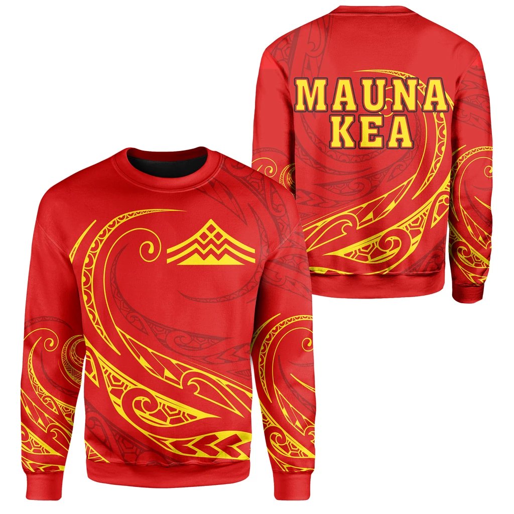 Hawaiian Mauna Kea Polynesian Sweatshirt - Frida Style Unisex Art - Polynesian Pride