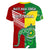 Australia Kangaroos and Mate Maa Tonga V-Neck T Shirt No2 LT9 - Polynesian Pride