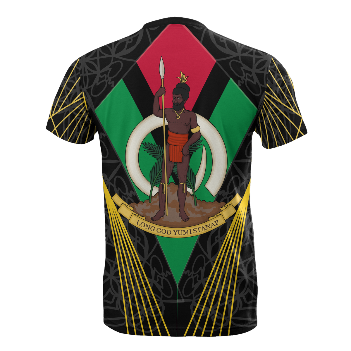 Vanuatu T Shirt Vanuatuan Flag Coat of Arms Spotlight Style - Polynesian Pride