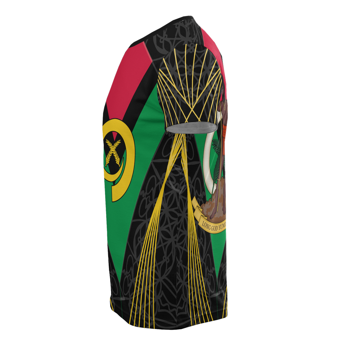 Vanuatu T Shirt Vanuatuan Flag Coat of Arms Spotlight Style - Polynesian Pride