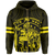 Polynesian King Kanaka Map Seal of Hawaii Zip Hoodie Yellow - Polynesian Pride