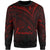 Vanuatu Sweatshirt - Cross Style Red Color Unisex Black - Polynesian Pride