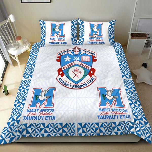 (Custom Personalised) Tonga High School Quilt Bed Set - Tongan Pattern LT13 main image 0
