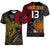 (Custom Text and Number) Papua New Guinea V Neck T Shirt Raggiana Birds of Paradise Happy 47th Independence Day LT13 Black - Polynesian Pride