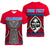 Custom Guam Chamorro V neck T Shirt Latte Stone Red Polynesian Haligi LT13 Red - Polynesian Pride