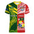 (Custom Personalised) Tonga And Australia Rugby V-Neck T Shirt Mate Maa Tonga Mix Kangaroos LT14 Female Red - Polynesian Pride
