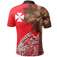 Wallis and Futuna Polo Shirt Polynesian Palm Tree Flag - Polynesian Pride