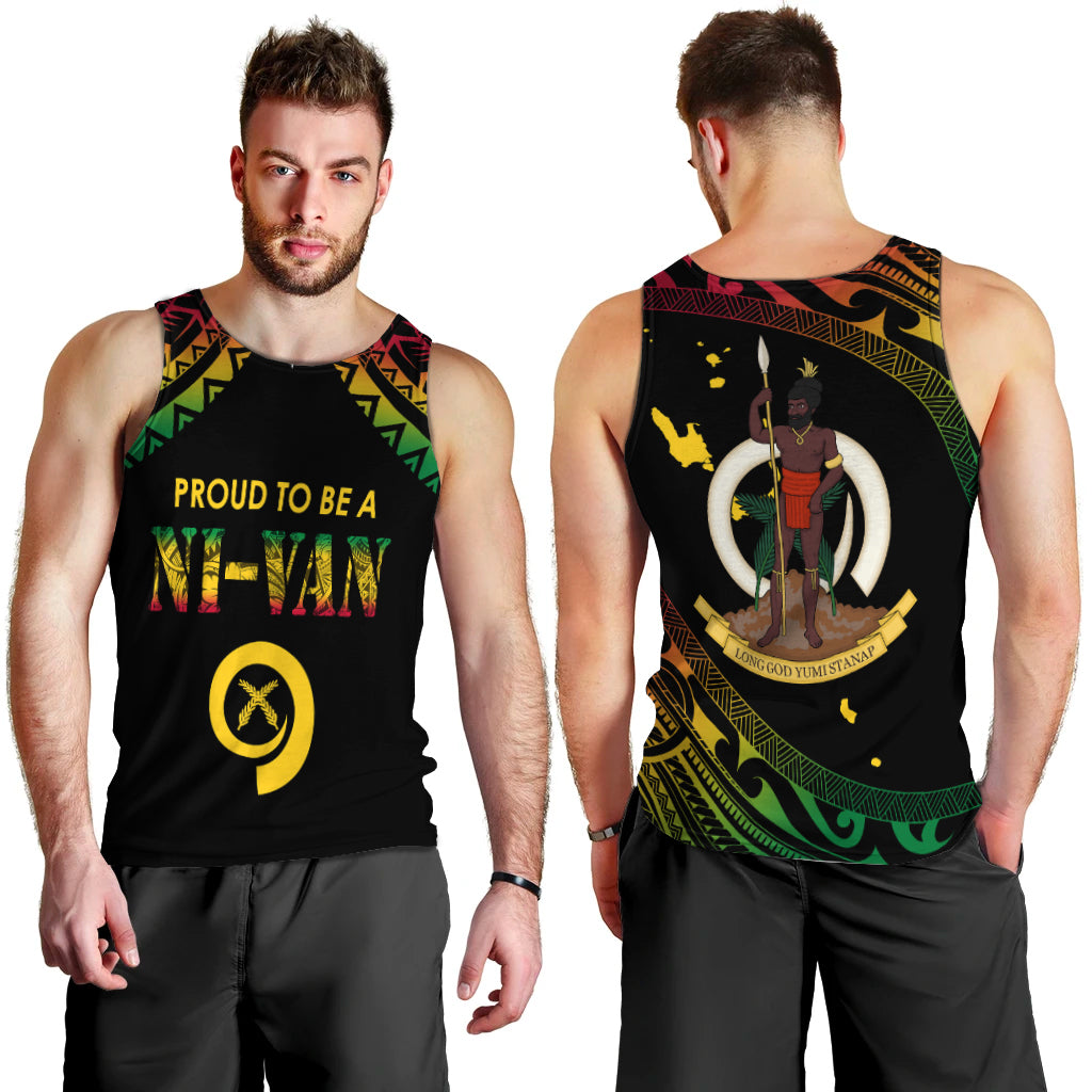 Vanuatu Proud To Be A Ni-Van - Polynesian Pattern Men's Tank Top LT7 - Polynesian Pride