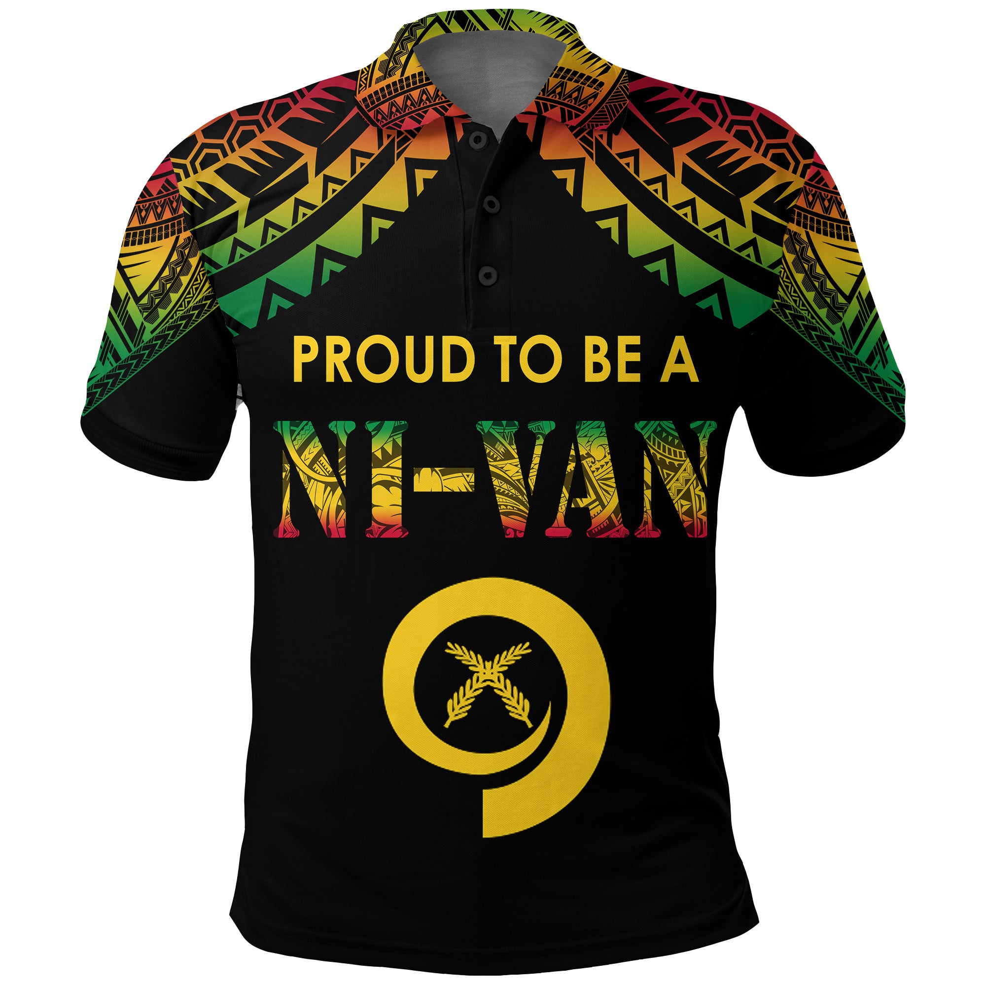 Vanuatu Proud To Be A Ni Van Polynesian Pattern Polo Shirt LT7