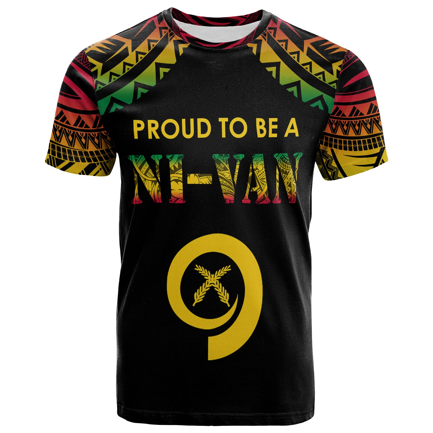 Custom Vanuatu T Shirt Proud To Be A Ni Van Polynesian Patterns LT7 Unisex Black - Polynesian Pride