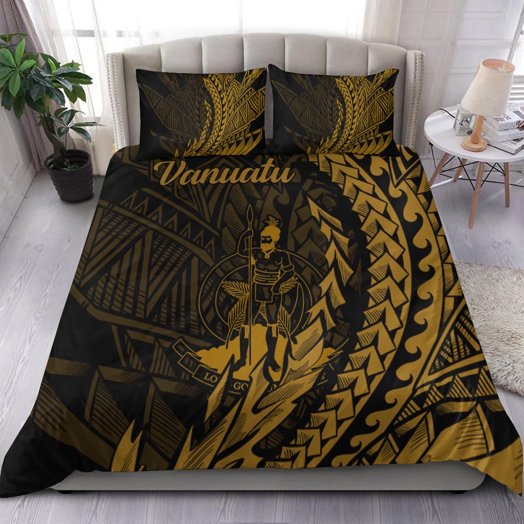 Vanuatu Bedding Set - Wings Style Black - Polynesian Pride