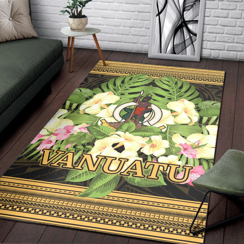 Vanuatu Area Rug - Polynesian Gold Patterns Collection - Polynesian Pride
