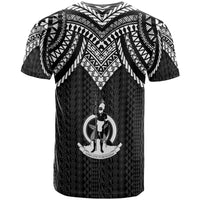 Vanuatu Custom T Shirt Polynesian Armor Style Black - Polynesian Pride