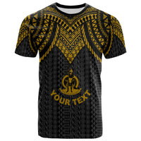 Vanuatu Custom T Shirt Polynesian Armor Style Gold Unisex Art - Polynesian Pride
