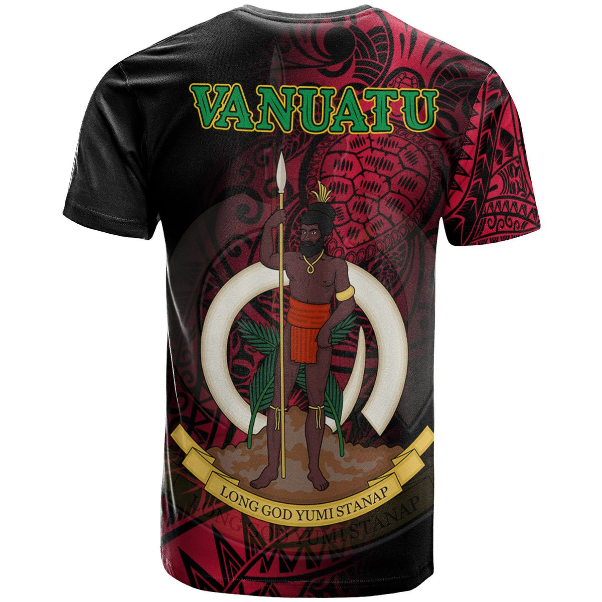 Vanuatu T Shirt Custom Turtle Polynesian Style - Polynesian Pride
