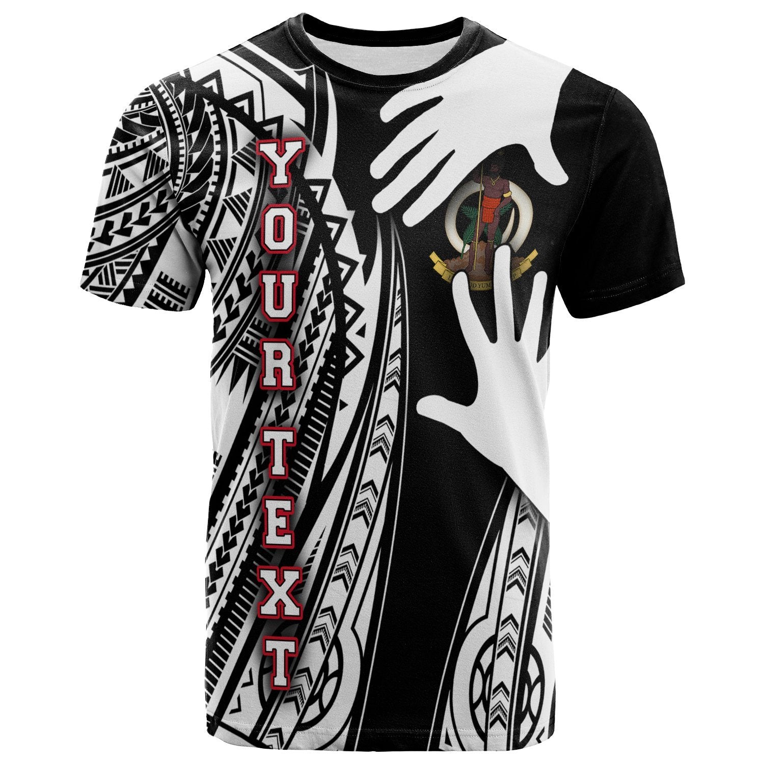 Vanuatu Custom T Shirt Touch My Heart Unisex Black - Polynesian Pride