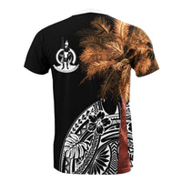 Vanuatu T Shirt Polynesian Palm Tree Black - Polynesian Pride