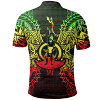 Vanuatu Polo Shirt Vanuatuan Coat Of Arms Map Polynesian Tattoo Reggae - Polynesian Pride