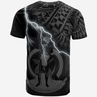 Vanuatu Custom T Shirt Vanuatuan Coat of Arms Lighting Thunder - Polynesian Pride