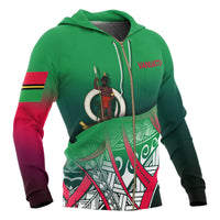 Vanuatu Coat of Arms Zip up Hoodie Polynesian Pattern - Polynesian Pride