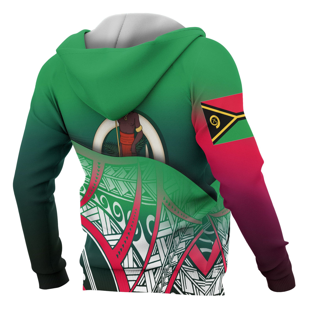 Vanuatu Coat of rms Hoodie Polynesian Pattern - Polynesian Pride