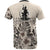 Vanuatu T Shirt Vanuatuan Coat of Arms Beige Hibiscus - Polynesian Pride