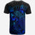 Vanuatu T Shirt Vanuatuan Coat of Arms Turtle Hibiscus Blue - Polynesian Pride