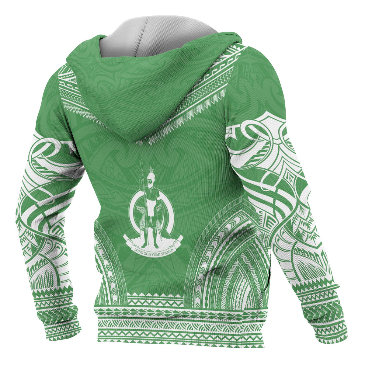 Vanuatu Polynesian Chief Custom Hoodie Flag Version - Polynesian Pride