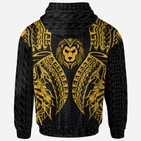 Vanuatu Hoodie Polynesian Lion Head Gold Style - Polynesian Pride