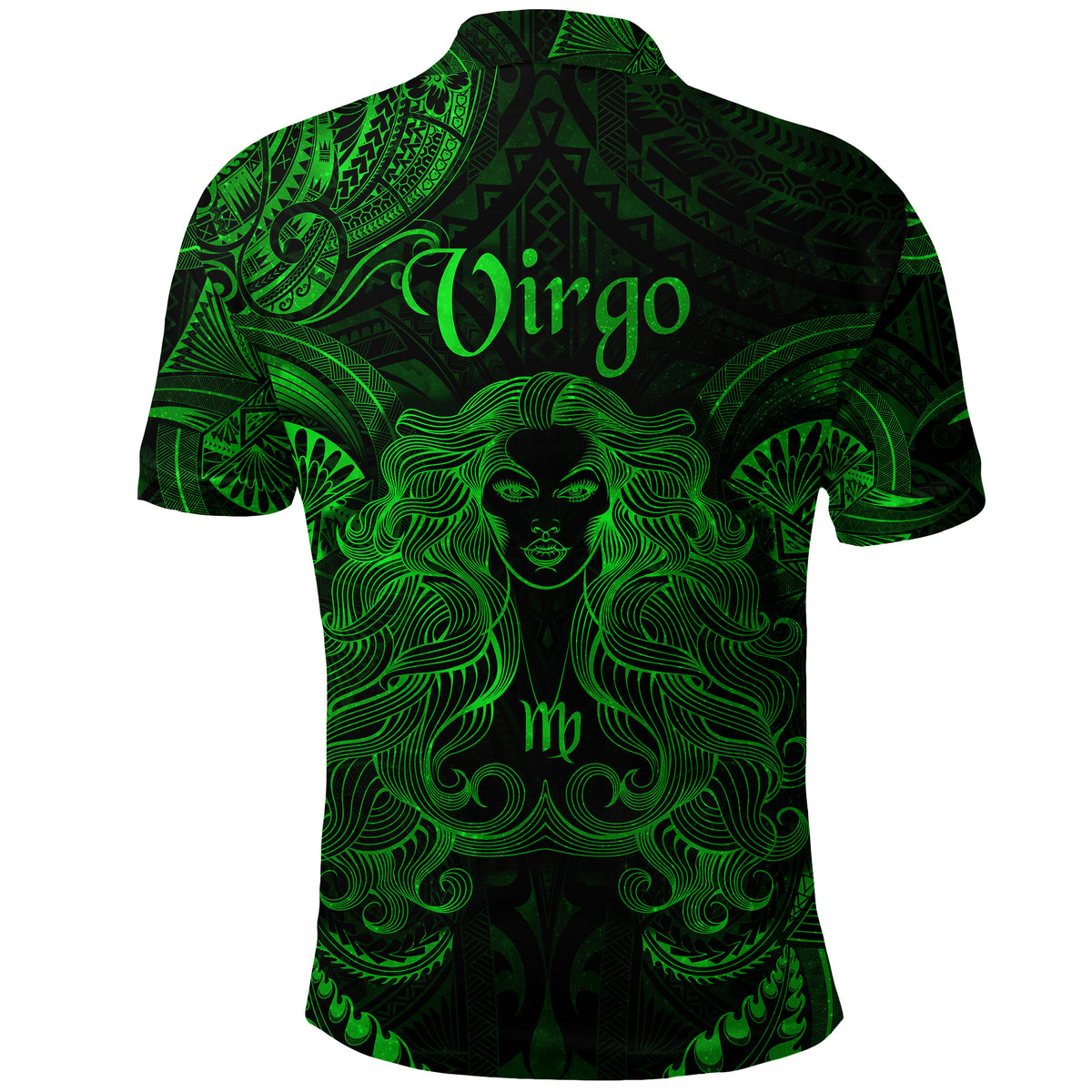 Virgo Zodiac Polynesian Polo Shirt Unique Style Green LT8 - Polynesian Pride