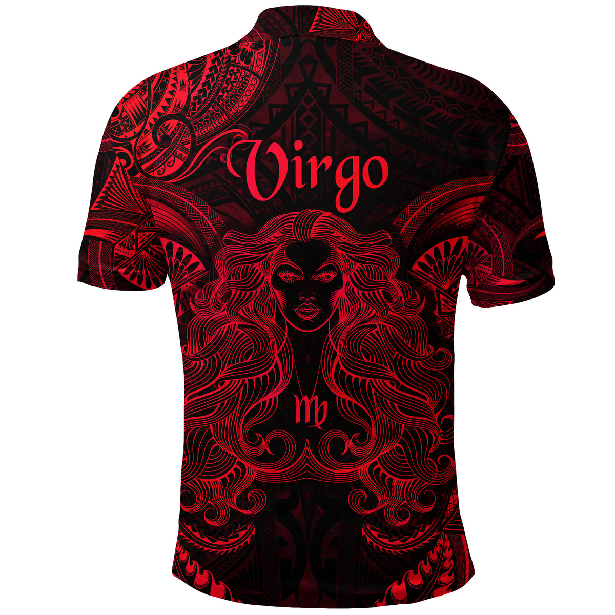 Virgo Zodiac Polynesian Polo Shirt Unique Style Red LT8 - Polynesian Pride