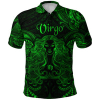 Virgo Zodiac Polynesian Polo Shirt Unique Style Green LT8 - Polynesian Pride