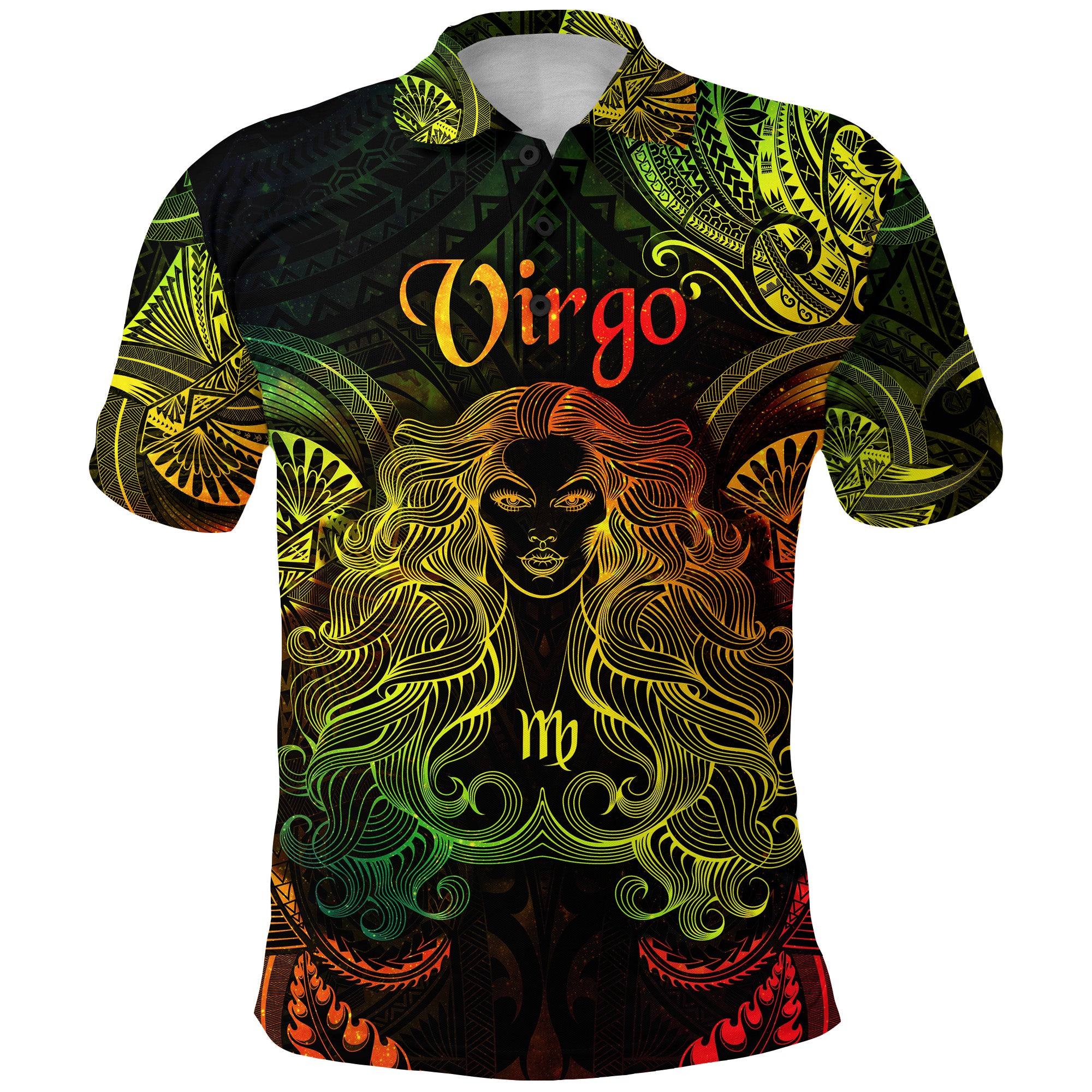 Virgo Zodiac Polynesian Polo Shirt Unique Style Reggae LT8 - Polynesian Pride