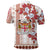 Fiji Polo Shirt Tagimoucia Mixed White Tapa Style LT9 - Polynesian Pride