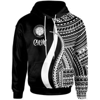 Northern Mariana Islands Hoodie White Tentacle Tribal Pattern Unisex White - Polynesian Pride