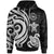 Tahiti Polynesian Hoodie White Tentacle Turtle Unisex White - Polynesian Pride