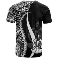 Vanuatu Custom T Shirt White Micronesian Tentacle Tribal Pattern - Polynesian Pride