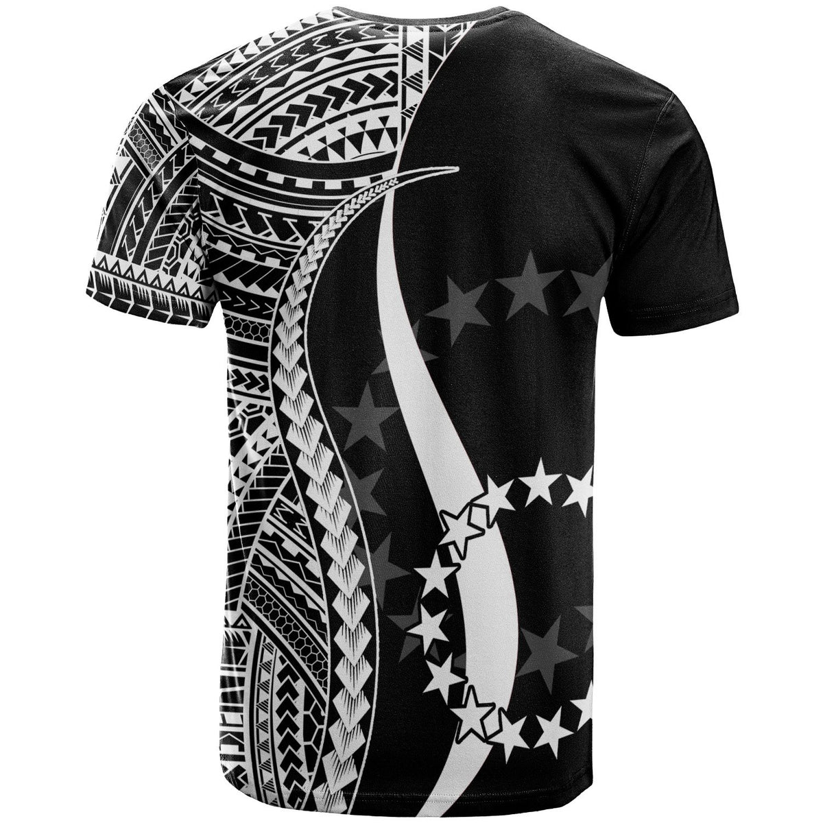 Cook Islands Custom T Shirt White Polynesian Tentacle Tribal Pattern - Polynesian Pride