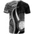 Northern Mariana Islands Custom T Shirt White Polynesian Tentacle Tribal Pattern - Polynesian Pride