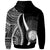 Northern Mariana Islands Zip up Hoodie White Tentacle Tribal Pattern - Polynesian Pride