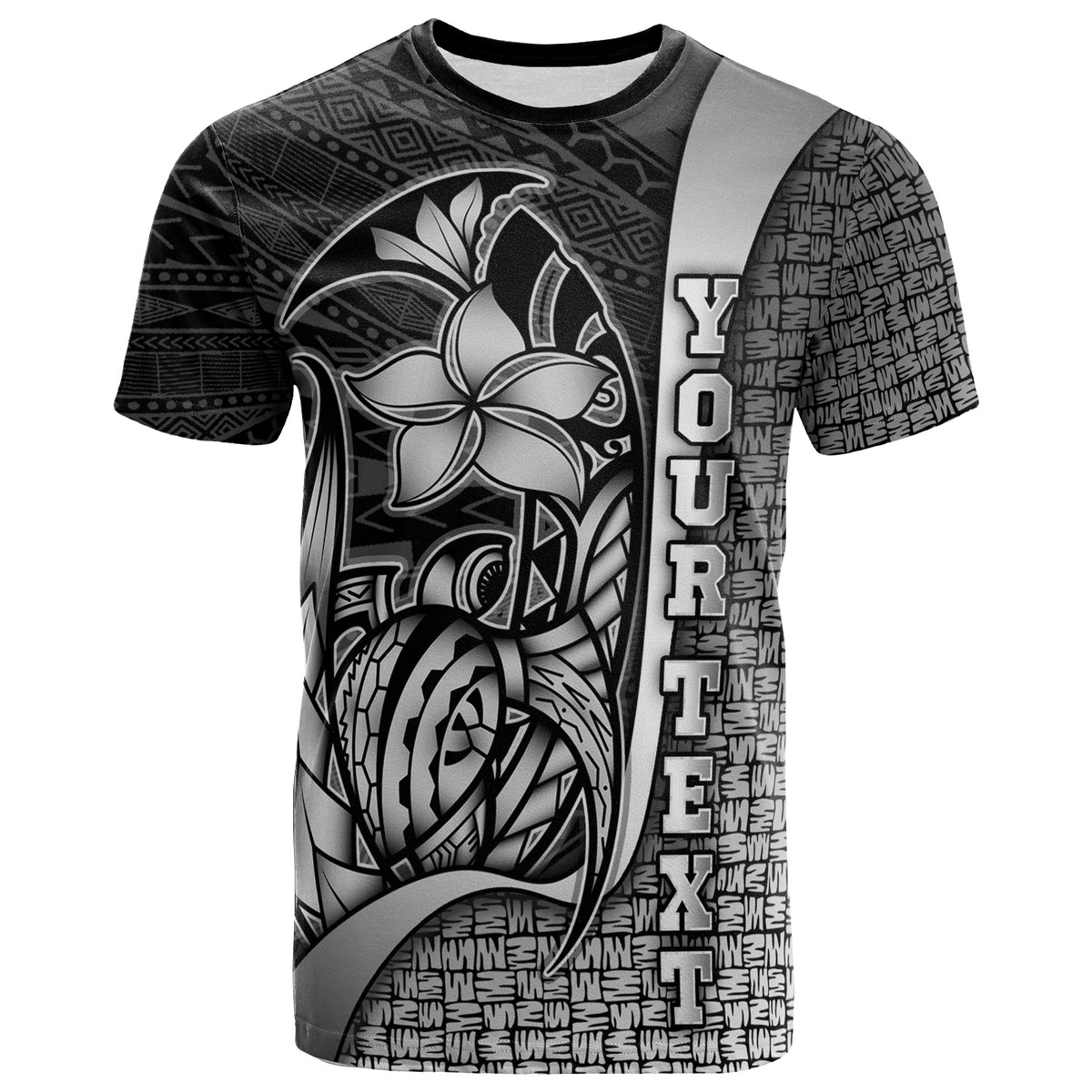 Philippines Custom T Shirt White Turtle With Hook - Polynesian Pride
