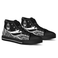 Guam Custom Personalised High Top Shoes White - Polynesian Tentacle Tribal Pattern - Polynesian Pride