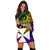 Wallis and Futuna Custom Personalised Hoodie Dress - Rainbow Polynesian Pattern - Polynesian Pride