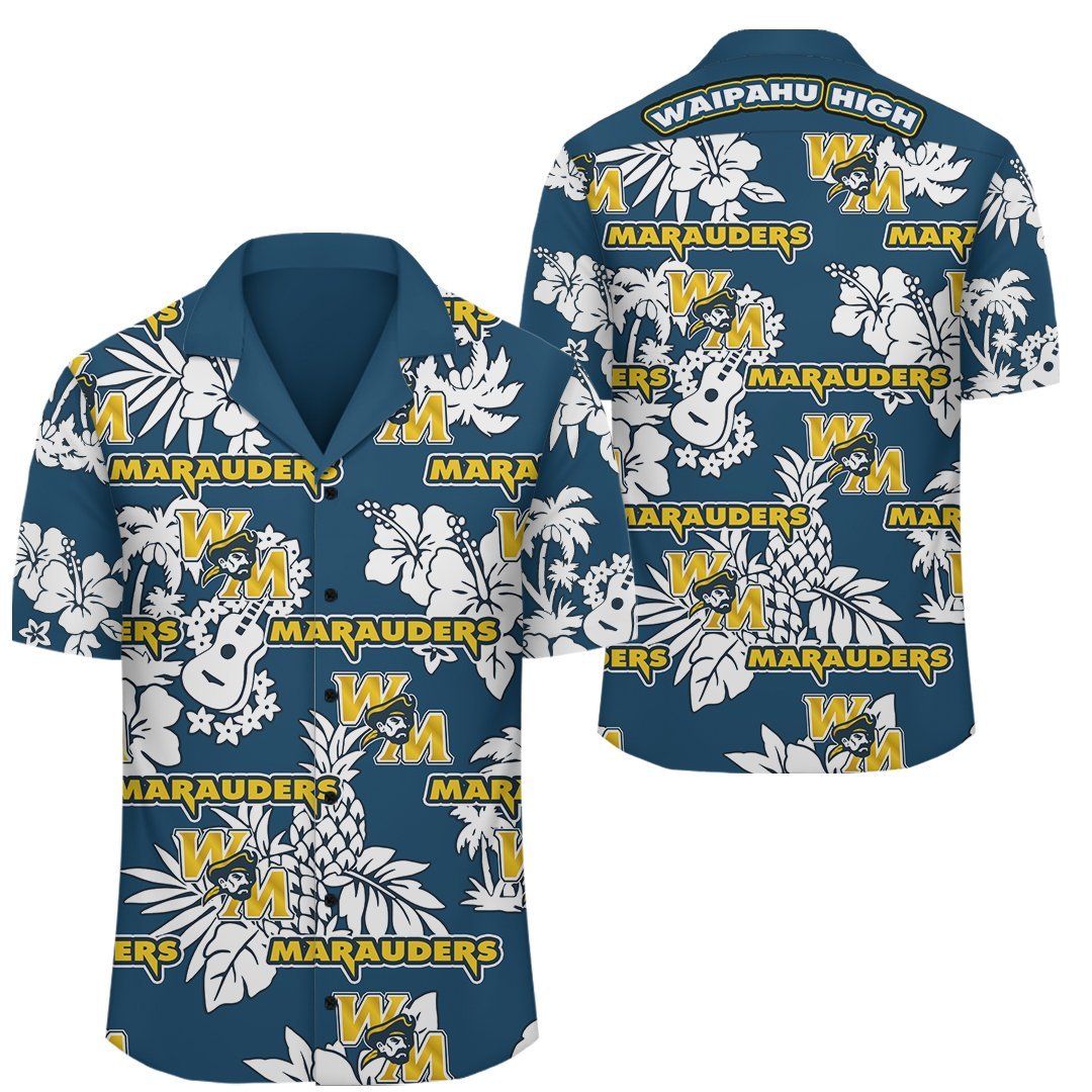 Hawaii Hawaiian Shirt - Waipahu High Hawaiian Shirt - AH Unisex Blue - Polynesian Pride