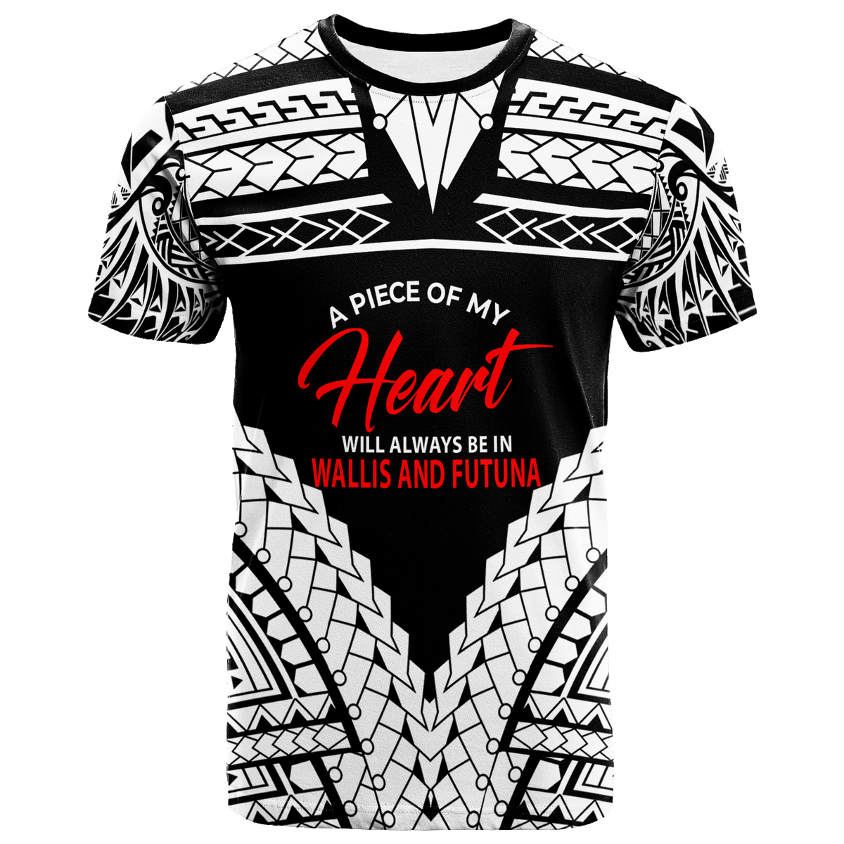 Wallis and Futuna T Shirt A Piece of My Heart Unisex White - Polynesian Pride