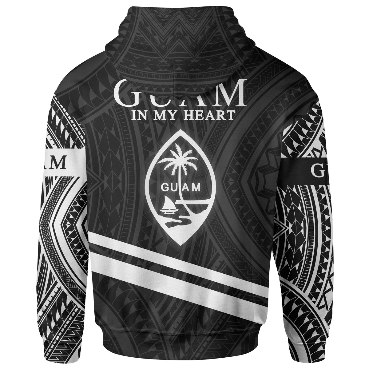 Guam Hoodie In My Heart Style Polynesian Patterns - Polynesian Pride
