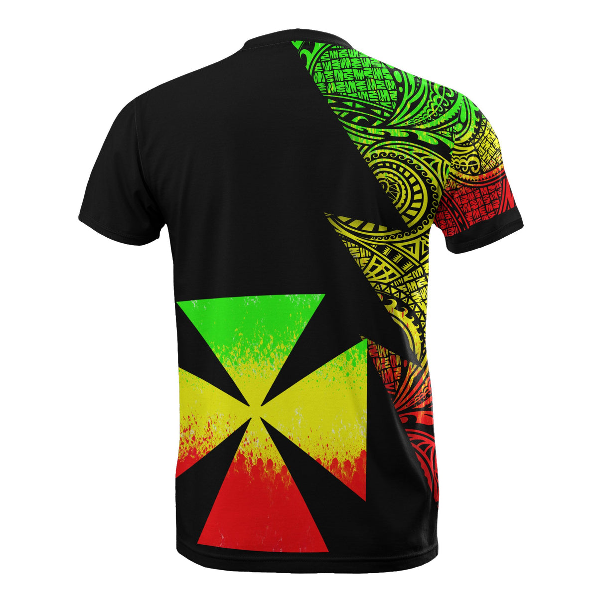 Wallis and Futuna T Shirt Polynesian Pattern Reggae Flash Style - Polynesian Pride